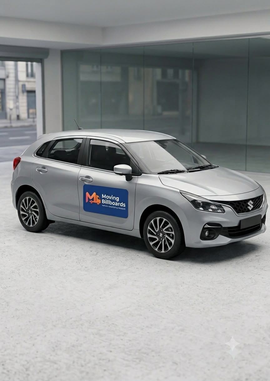 Suzuki Baleno branded for Moving Billboards